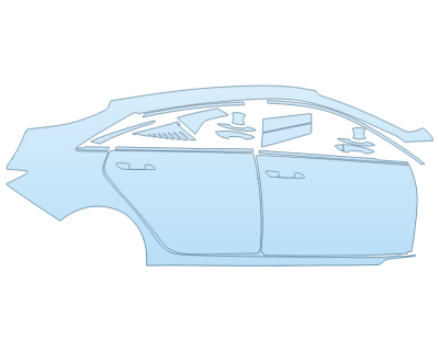 2026 HYUNDAI ELANTRA HYBRID BLUE PASSENGER SIDE paint protection film kit