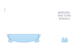 2027 HYUNDAI ELANTRA HYBRID LIMITED HOOD FENDERS MIRRORS 18 INCH STRAIGHT (WRAPPED EDGES)