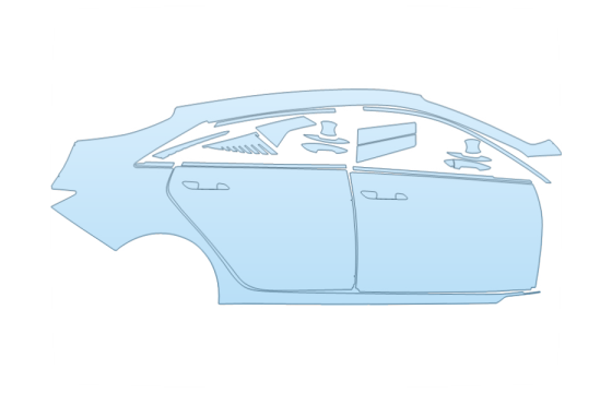 2027 HYUNDAI ELANTRA HYBRID LIMITED PASSENGER SIDE PPF kit 2027 HYUNDAI ELANTRA HYBRID LIMITED PASSENGER SIDE paint protection film kit