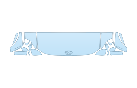 2027 HYUNDAI IONIQ 9 CALLIGRAPHY HOOD FENDERS MIRRORS 24 INCH STRAIGHT (WRAPPED EDGES) PPF kit 2027 HYUNDAI IONIQ 9 CALLIGRAPHY HOOD FENDERS MIRRORS 24 INCH STRAIGHT (WRAPPED EDGES) paint protection film kit