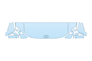 2027 HYUNDAI IONIQ 9 CALLIGRAPHY DESIGN HOOD FENDERS MIRRORS 24 INCH STRAIGHT (WRAPPED EDGES)