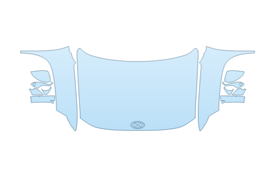 2027 HYUNDAI IONIQ 9 ESSENTIAL HOOD FENDERS MIRRORS FULL (WRAPPED EDGES) paint protection film kit
