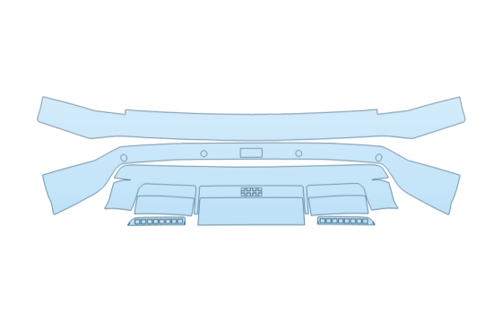 2027 HYUNDAI IONIQ 9 LIMITED REAR BUMPER W SENSORS paint protection film kit