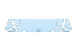 2027 HYUNDAI IONIQ 9 LIMITED HOOD FENDERS MIRRORS 24 INCH STRAIGHT (WRAPPED EDGES)