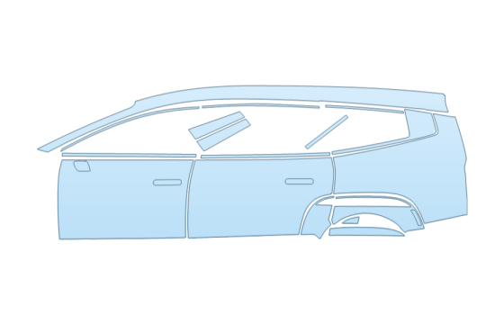 2027 HYUNDAI IONIQ 9 LIMITED FULL DRIVER SIDE PPF kit 2027 HYUNDAI IONIQ 9 LIMITED FULL DRIVER SIDE paint protection film kit
