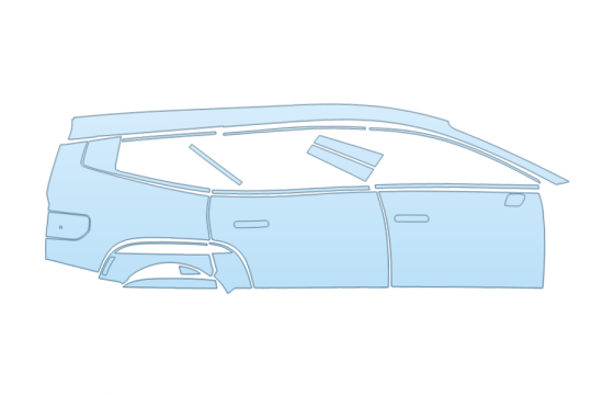 2027 HYUNDAI IONIQ 9 LIMITED FULL PASSENGER SIDE PPF kit 2027 HYUNDAI IONIQ 9 LIMITED FULL PASSENGER SIDE paint protection film kit