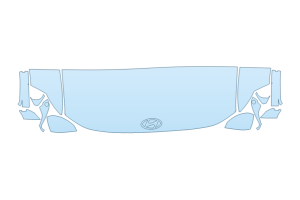2027 HYUNDAI IONIQ 9 PREFERRED HOOD FENDERS MIRRORS 24 INCH STRAIGHT (WRAPPED EDGES)