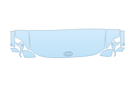 2027 HYUNDAI IONIQ 9 PREFERRED HOOD FENDERS MIRRORS 24 INCH STRAIGHT (WRAPPED EDGES) PPF kit 2027 HYUNDAI IONIQ 9 PREFERRED HOOD FENDERS MIRRORS 24 INCH STRAIGHT (WRAPPED EDGES) paint protection film kit