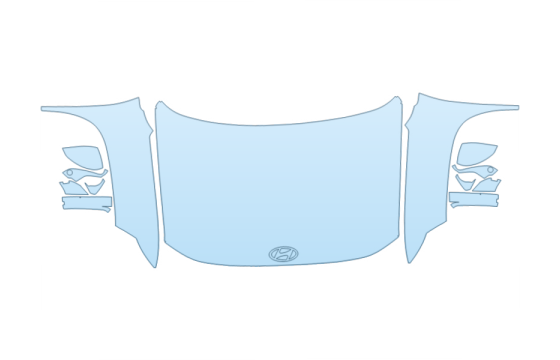 2027 HYUNDAI IONIQ 9 PREFERRED HOOD FENDERS MIRRORS FULL (WRAPPED EDGES) paint protection film kit