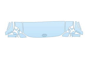 2027 HYUNDAI IONIQ 9 PREFERRED LUXURY HOOD FENDERS MIRRORS 24 INCH STRAIGHT (WRAPPED EDGES)