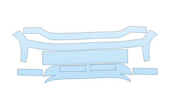 2027 HYUNDAI IONIQ 9 S BUMPER PPF kit 2027 HYUNDAI IONIQ 9 S BUMPER paint protection film kit