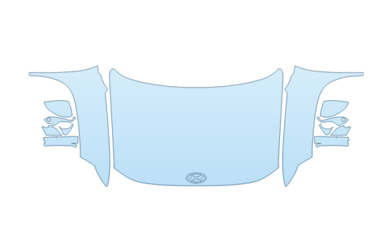 2027 HYUNDAI IONIQ 9 S HOOD FENDERS MIRRORS FULL (WRAPPED EDGES) paint protection film kit