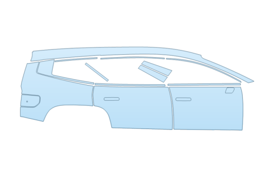 2027 HYUNDAI IONIQ 9 SE FULL PASSENGER SIDE PPF kit 2027 HYUNDAI IONIQ 9 SE FULL PASSENGER SIDE paint protection film kit