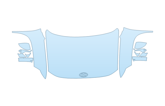 2027 HYUNDAI IONIQ 9 SE HOOD FENDERS MIRRORS FULL (WRAPPED EDGES) paint protection film kit