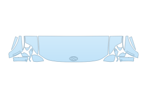 2027 HYUNDAI IONIQ 9 SEL HOOD FENDERS MIRRORS 24 INCH STRAIGHT (WRAPPED EDGES)