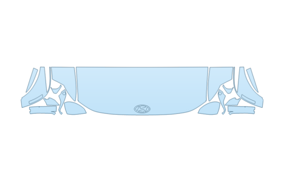 2027 HYUNDAI IONIQ 9 SEL HOOD FENDERS MIRRORS 24 INCH STRAIGHT (WRAPPED EDGES) PPF kit 2027 HYUNDAI IONIQ 9 SEL HOOD FENDERS MIRRORS 24 INCH STRAIGHT (WRAPPED EDGES) paint protection film kit