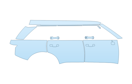 2027 HYUNDAI PALISADE SEL CONVENIENCE PASSENGER SIDE PPF kit 2027 HYUNDAI PALISADE SEL CONVENIENCE PASSENGER SIDE paint protection film kit