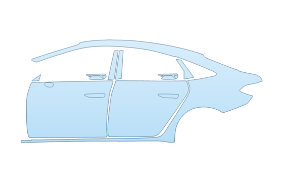 2026 AUDI A5 PROGRESSIV FULL DRIVER SIDE W/S-LINE PKG PPF kit 2026 AUDI A5 PROGRESSIV FULL DRIVER SIDE W/S-LINE PKG paint protection film kit