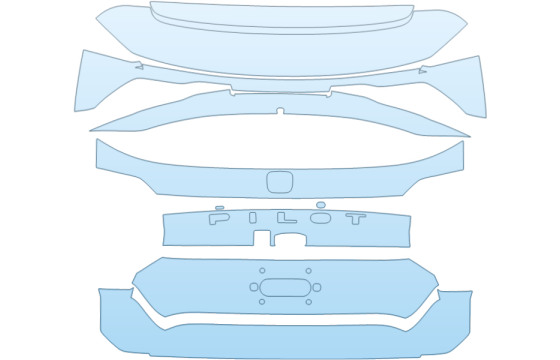 2027 HONDA PILOT BLACK EDITION REAR HATCH NO EMBLEMS paint protection film kit