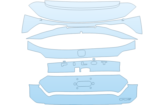 2027 HONDA PILOT EX-L REAR HATCH WITH SPORT EMBLEM PPF kit 2027 HONDA PILOT EX-L REAR HATCH WITH SPORT EMBLEM paint protection film kit