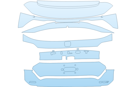 2027 HONDA PILOT LX REAR HATCH W/AWD AND SPORT EMBLEM PPF kit 2027 HONDA PILOT LX REAR HATCH W/AWD AND SPORT EMBLEM paint protection film kit