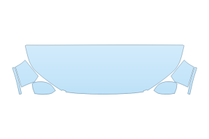 2027 HONDA PILOT SPORT HOOD FENDERS MIRRORS 24 INCH STRAIGHT (WRAPPED EDGES)
