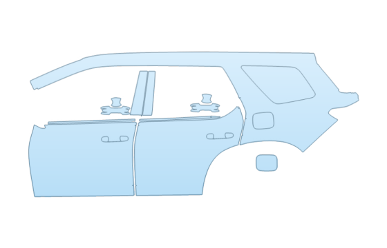 2027 HONDA PILOT SPORT DRIVER SIDE PPF kit 2027 HONDA PILOT SPORT DRIVER SIDE paint protection film kit