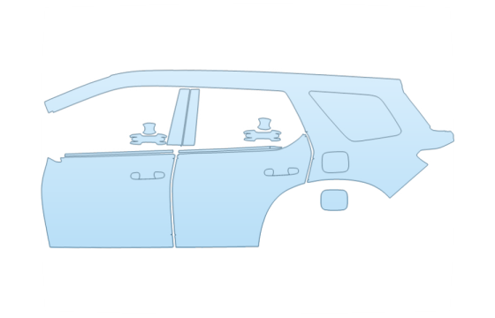 2027 HONDA PILOT TOURING DRIVER SIDE WITH HPD PACKAGE PPF kit 2027 HONDA PILOT TOURING DRIVER SIDE WITH HPD PACKAGE paint protection film kit