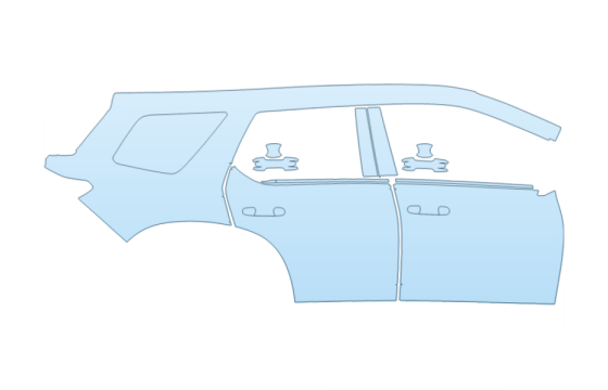 2027 HONDA PILOT TOURING PASSENGER SIDE WITH HPD PACKAGE PPF kit 2027 HONDA PILOT TOURING PASSENGER SIDE WITH HPD PACKAGE paint protection film kit