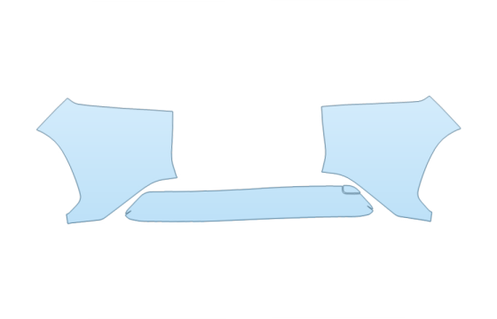 2026 TOYOTA COROLLA CROSS HYBRID S REAR BUMPER PPF kit 2026 TOYOTA COROLLA CROSS HYBRID S REAR BUMPER paint protection film kit