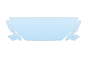 2026 TOYOTA COROLLA CROSS HYBRID S HOOD FENDERS MIRRORS 24 INCH STRAIGHT (WRAPPED EDGES)