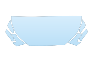 2026 TOYOTA COROLLA CROSS HYBRID S HOOD FENDERS MIRRORS 30 INCH STRAIGHT (WRAPPED EDGES)