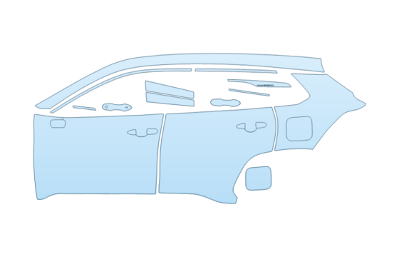 2026 TOYOTA COROLLA CROSS HYBRID S FULL DRIVER SIDE PPF kit 2026 TOYOTA COROLLA CROSS HYBRID S FULL DRIVER SIDE paint protection film kit