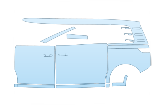 2027 VOLKSWAGEN ID BUZZ (LWB) PRO S PLUS DRIVER SIDE PPF kit 2027 VOLKSWAGEN ID BUZZ (LWB) PRO S PLUS DRIVER SIDE paint protection film kit