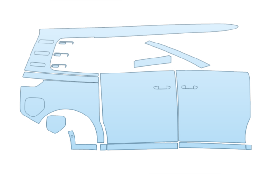 2027 VOLKSWAGEN ID BUZZ (SWB) PRO S PASSENGER SIDE paint protection film kit