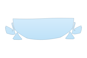 2027 TOYOTA RAV4 LE HOOD FENDERS MIRRORS 24 INCH STRAIGHT (WRAPPED EDGES)