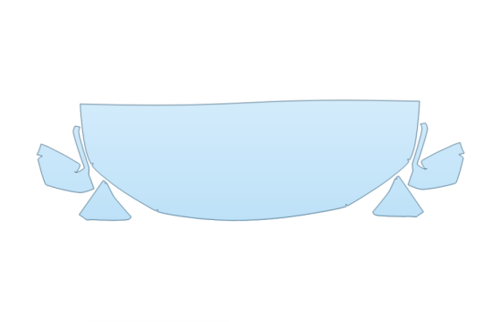 2027 TOYOTA RAV4 LE HOOD FENDERS MIRRORS 24 INCH STRAIGHT (WRAPPED EDGES) paint protection film kit