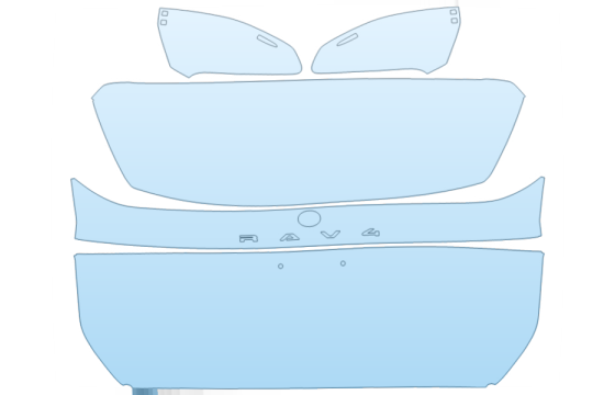 2027 TOYOTA RAV4 LE FULL REAR HATCH NO EMBLEMS paint protection film kit