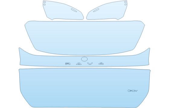 2027 TOYOTA RAV4 LE FULL REAR HATCH W/EMBLEMS paint protection film kit