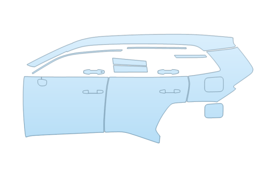 2027 TOYOTA RAV4 LIMITED FULL DRIVER SIDE PPF kit 2027 TOYOTA RAV4 LIMITED FULL DRIVER SIDE paint protection film kit