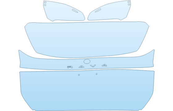 2027 TOYOTA RAV4 SE FULL REAR HATCH NO EMBLEMS paint protection film kit