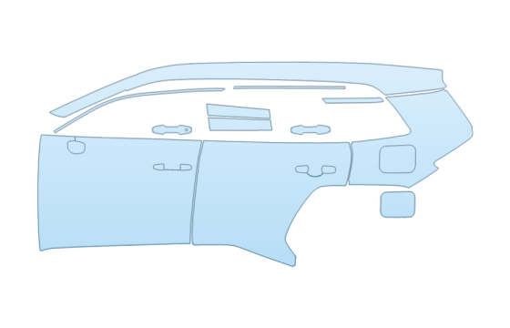 2027 TOYOTA RAV4 WOODLAND FULL DRIVER SIDE paint protection film kit