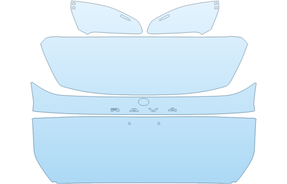 2027 TOYOTA RAV4 WOODLAND FULL REAR HATCH NO EMBLEMS paint protection film kit