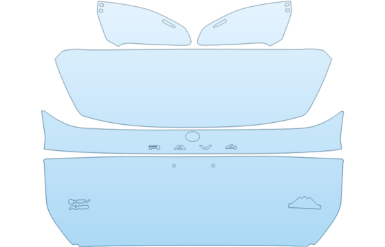 2027 TOYOTA RAV4 WOODLAND FULL REAR HATCH W/EMBLEMS paint protection film kit