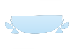 2027 TOYOTA RAV4 XLE PREMIUM HOOD FENDERS MIRRORS 24 INCH STRAIGHT (WRAPPED EDGES)