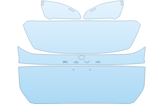 2027 TOYOTA RAV4 XSE FULL REAR HATCH NO EMBLEMS paint protection film kit