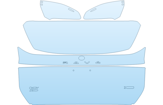 2027 TOYOTA RAV4 XSE FULL REAR HATCH W/EMBLEMS paint protection film kit