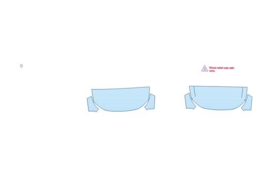 2027 FORD BRONCO SPORT HERITAGE EDITION HOOD FENDERS MIRRORS 30 INCH STRAIGHT (WRAPPED EDGES) paint protection film kit
