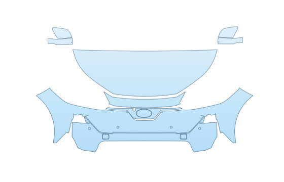 2027 SUBARU UNCHARTED PARTIAL HOOD FENDERS FRONT BUMPER AND SIDE MIRRORS PPF kit 2027 SUBARU UNCHARTED PARTIAL HOOD FENDERS FRONT BUMPER AND SIDE MIRRORS paint protection film kit