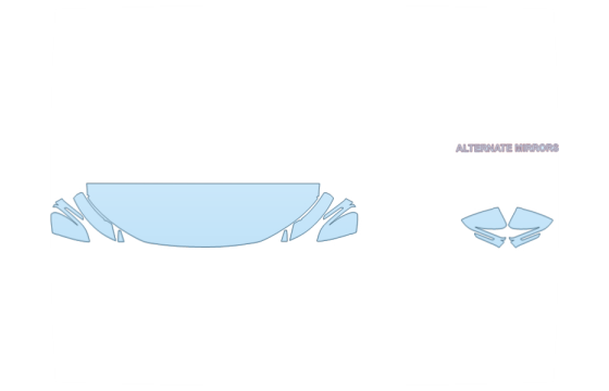 2025 AUDI Q6 SPORTBACK E TRON PREMIUM HOOD FENDERS MIRRORS 18 INCH STRAIGHT (WRAPPED EDGES) paint protection film kit